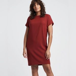 Universal Standard Isabelle Luxe Twill Sheath Dress Sangria Red Large 22-24